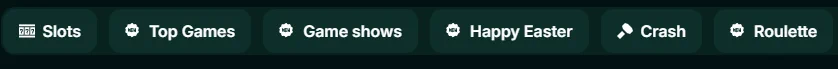 RX Online Casino Menü